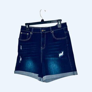 Women's High Waisted Stretch Denim Shorts
